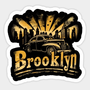 Brooklyn New York Vintage Gangster Sticker